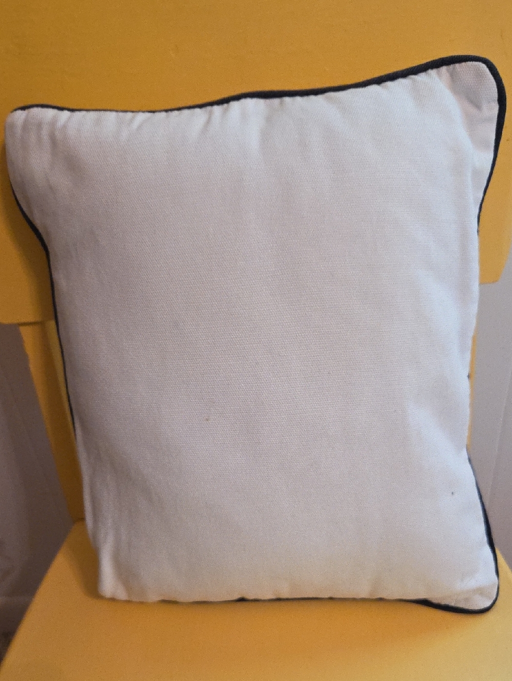 Cat Print Decorative Pillow - White with Pink & Blue Accent - Picture 2 of 3